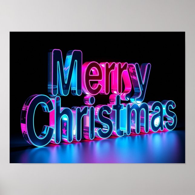 Lyxig Jul Typografi Affisch H41 (Framsidan)