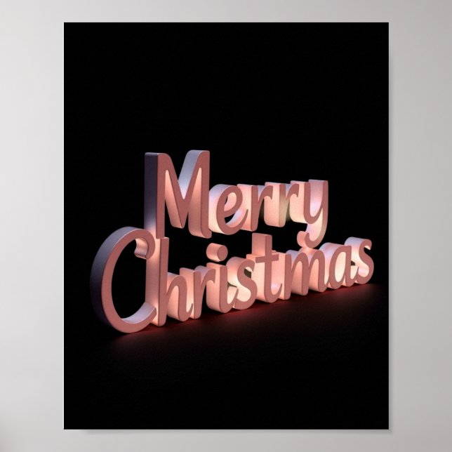 Lyxig Jul Typografi Affisch Papper 23 (Framsidan)