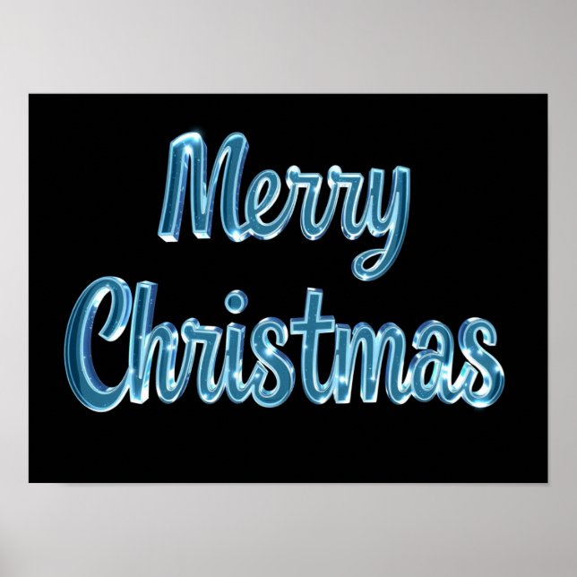 Lyxig Jul Typografi Affisch Papper H40 (Framsidan)