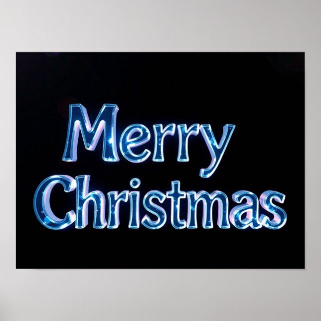Lyxig jul typografi affisch papper H42 (Framsidan)