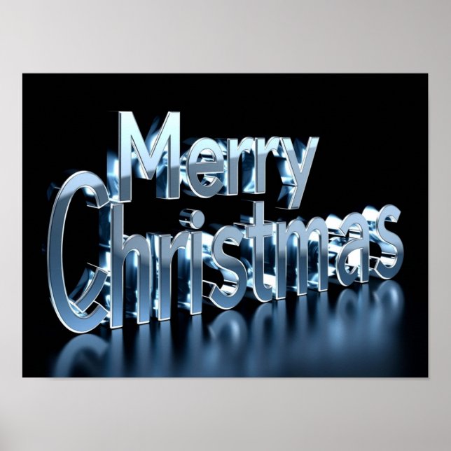Lyxig jul typografi affisch papper H43 (Framsidan)