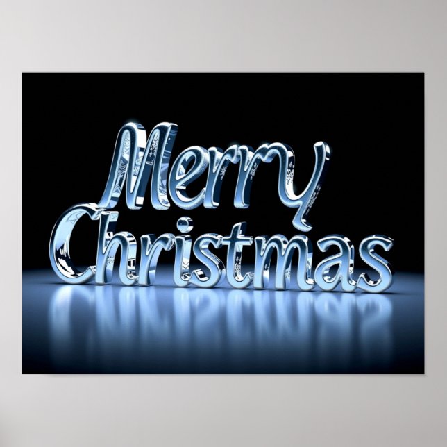 Lyxig jul typografi affisch papper H45 (Framsidan)