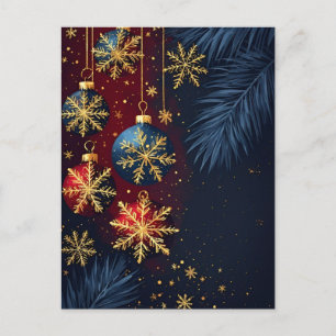 ❄️ Lyxig julgransprydnad Magi 🎄 Elegant Vykort