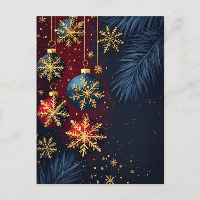 ❄️ Lyxig julgransprydnad Magi 🎄 Elegant Vykort (Framsida)