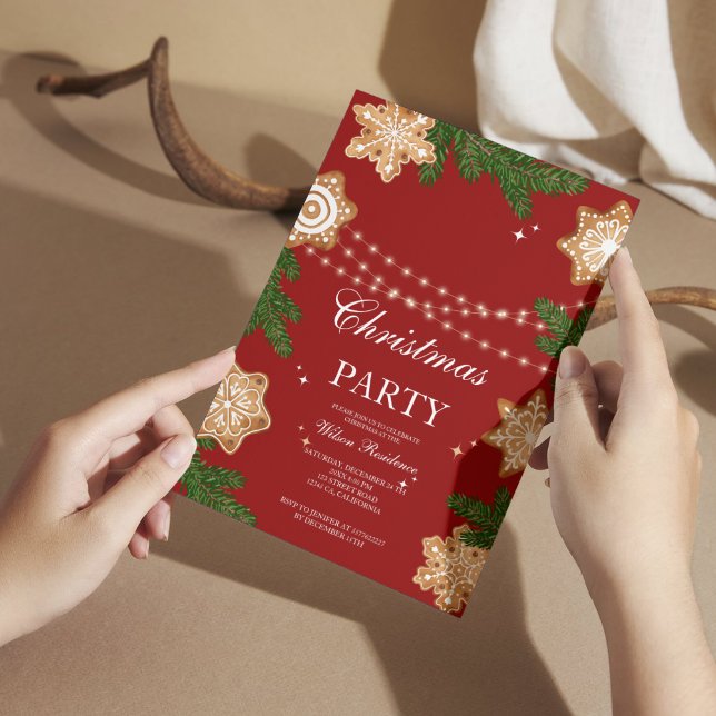Lyxig julinbjudan inbjudningar (Skapare uppladdad)