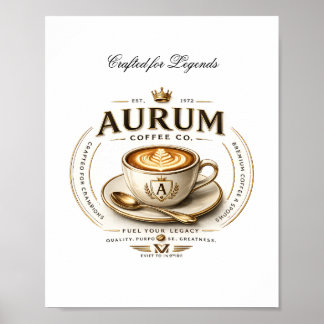 Lyxig Kaffe Vägg Art Print Poster