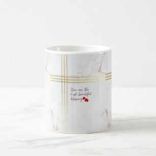Lyxig kaffemugg "Du är den vackraste välsignelsen"