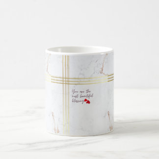 Lyxig kaffemugg "Du är den vackraste välsignelsen"