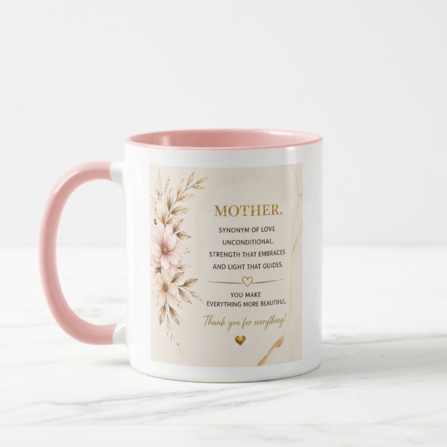 Lyxig kaffemugg med guldkvot för Mamma (Vänster)