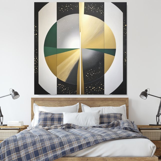 Lyxig kosmisk geometri canvastryck (Insitu (sovrum))