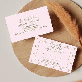 Lyxig Kronmönster Rosa Tidsbeställning Kort