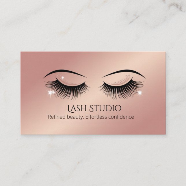 Lyxig Lash-kort  Lyxig Design Visitkort (Framsida)