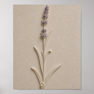 Lyxig Lavendel Botanisk Affisch
