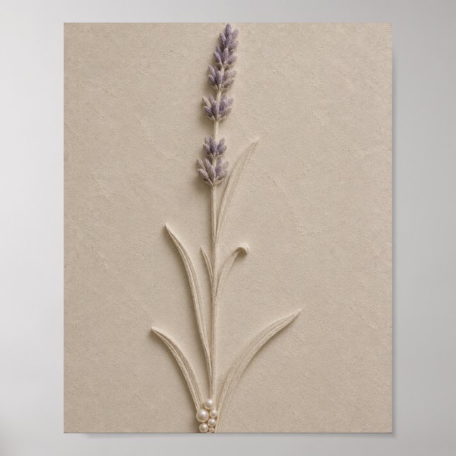 Lyxig Lavendel Botanisk Affisch  (Framsidan)
