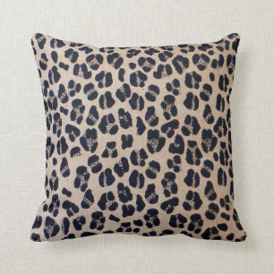 Lyxig Leopardtryckdekorativ kudde 16" x 16",