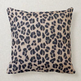 Lyxig Leopardtryckdekorativ kudde 20" x 20",