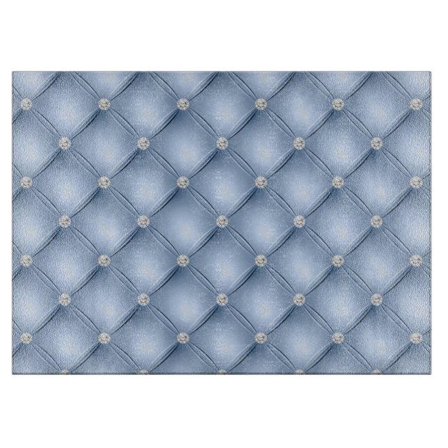 Lyxig Ljusblå Diamant Tuftad Mönster (Framsidan)