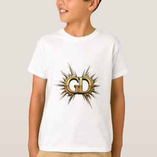 Lyxig Logotypdesign för Monogramm Emblem i Guld T Shirt