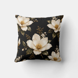 Lyxig Magnolia Blommig Sömlös Mönsterkonst Kudde