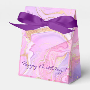 Lyxig Marmor Glitter Rosa Lila Guld Presentaskar