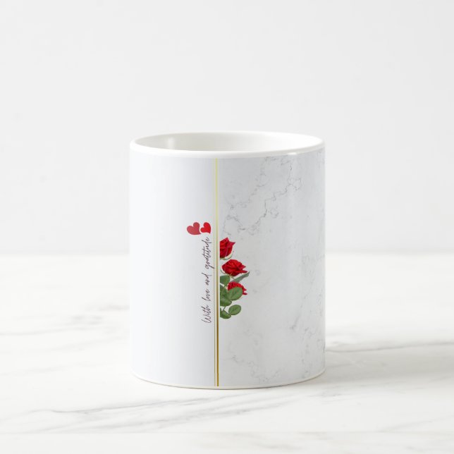 Lyxig marmorguldmugg – Romantiskt tackgåva Kaffemugg (Center)