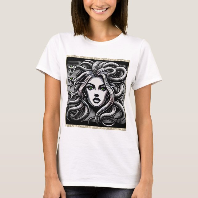 Lyxig Medusa-konst T Shirt (Framsida)
