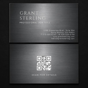 Lyxig metallisk QR-kod Visitkort