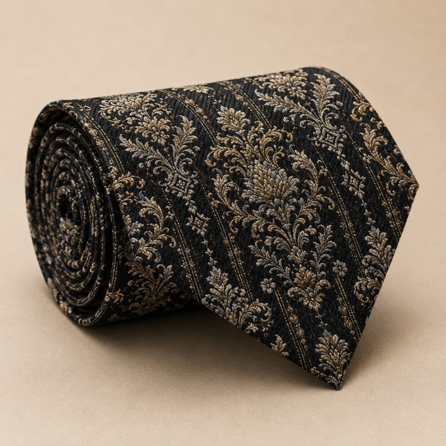 Lyxig Midnattsbarock Blommig Slips (Skapare uppladdad)
