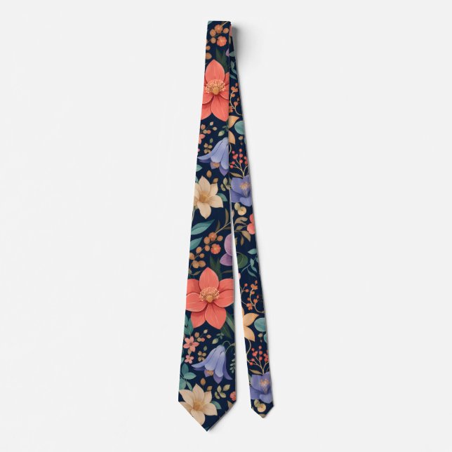 Lyxig Midnattsblommig Slip Slips (Framsida)