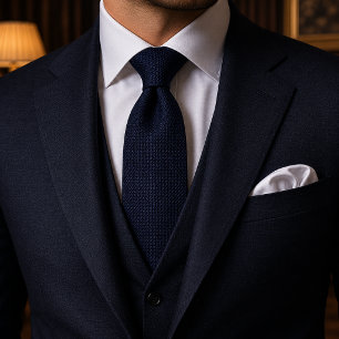 Lyxig Midnight Navy Texturerad Slips
