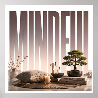 Lyxig Mindful Välbefinnande Redaktionell Grafik Poster
