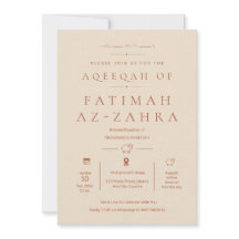 Lyxig minimalist beige islamisk Aqeeqah-bebis flic