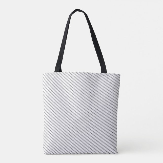 Lyxig minimalist pinstripad handväskor tygkasse (Baksida)