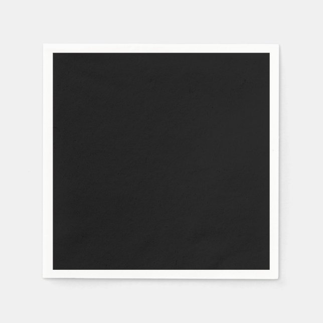 Lyxig minimalist svart julkollektion pappersservett (Framsidan)