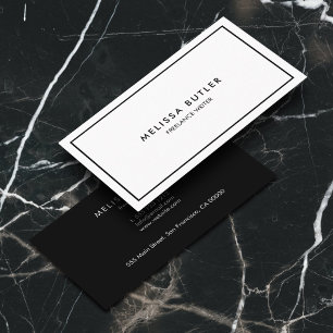Lyxig Minimalistisk Professionell Svart Vit Boutiq Visitkort