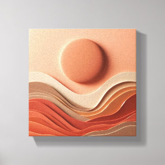 Lyxig Modern 3D Abstrakt - Skiktad kulle Canvastryck
