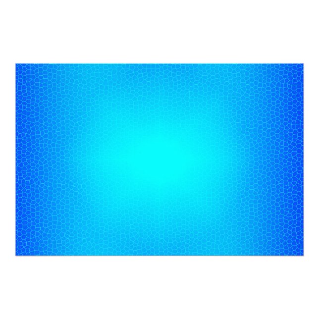 Lyxig Modern Blå Konst Himmel Sol Glasmosaik Fototryck (Framsidan)