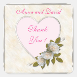 Lyxig Modern Blomma Lägg Till Din Text Fyrkantigt Klistermärke