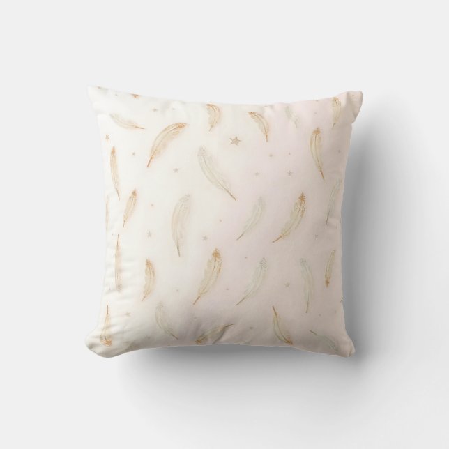 Lyxig Modern Fjädrar Boho Kollektion Kudde (Framsida)