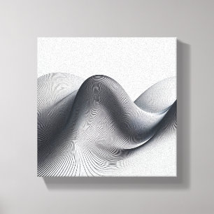Lyxig Modern Minimalist Vågkonst - Abstrakt 3D Li Canvastryck