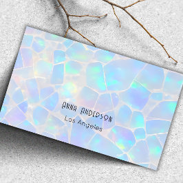 Lyxig Modern Opal Stens Mineral Guld Smink Visitkort