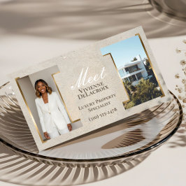 Lyxig Modern Professionell Fotokollage Elegant Visitkort