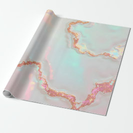 Lyxig Modern Rosa Mjuk Mint Guld Kollektion Presentpapper