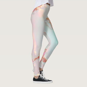 Lyxig Modern Rosabruten Mjuk Mint Guld Kollektion Leggings