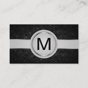 Lyxig Monogram-band   Metalliskt geometriskt mönst Visitkort