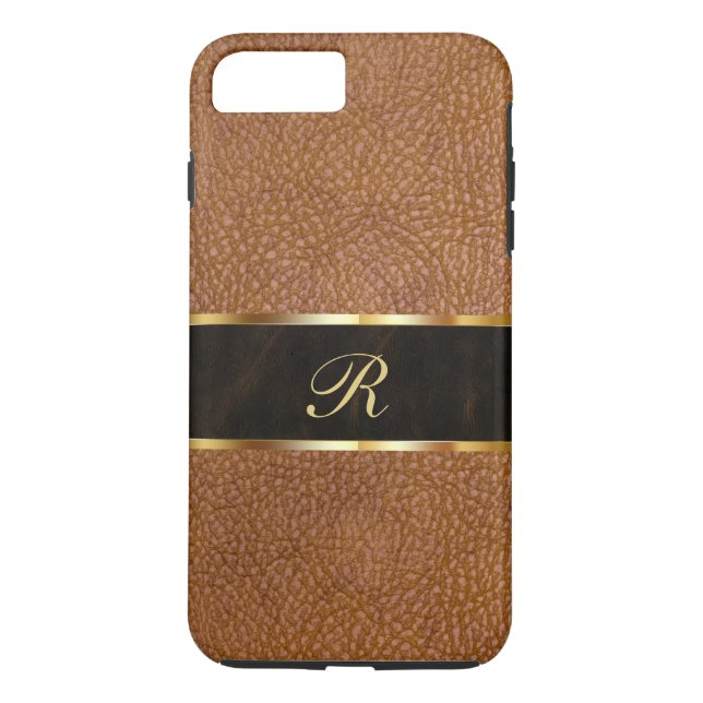 Lyxig MonogramläderLook Case-Mate iPhone Skal (Baksida)