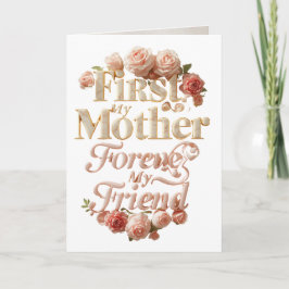Lyxig mor dotter citat design | Mjukt guld Kort