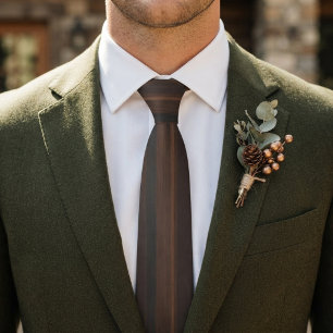 Lyxig mörk kol och mahogny trästruktur slips