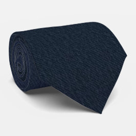 Lyxig mörk marinblå enfärgad texturerad slips