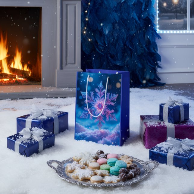 Lyxig mörk snöflinga presentbag (Skapare uppladdad)